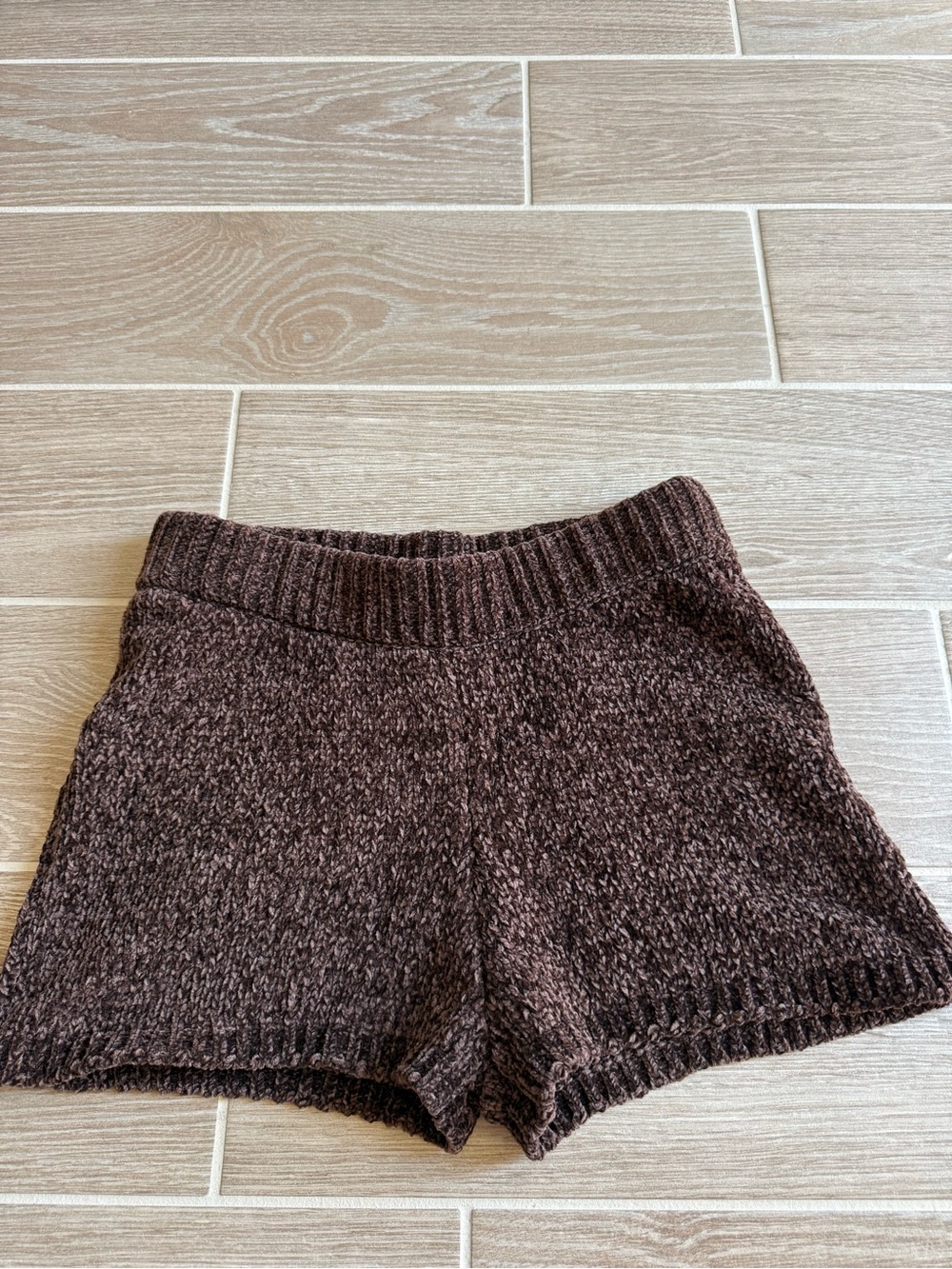 Meshki Knit Brown Women's Shorts